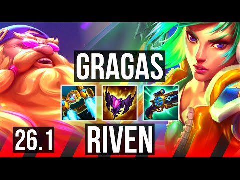 GRAGAS vs RIVEN (TOP) | 38K damage | NA Master | 26.1