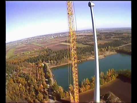 Best Wind Turbine Building Video! Enercon E-82 Construction Site FPV RC Fly Through Crane Helicopter