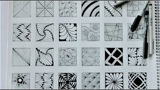 24 zentangle patterns  24 Doodle Patterns Zentangl