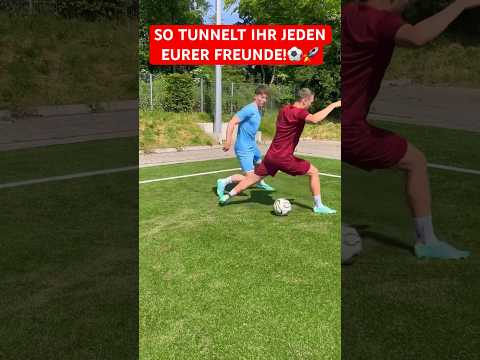SO TUNNELT IHR EURE FREUNDE!⚽️🚀 #fussball #tipps #tricks #tutorial #shorts