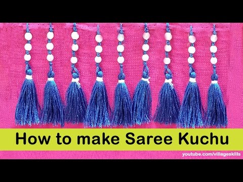 How to make saree kuchu,simple saree kuchu for beginners,saree tassel in easy method,kuchu design#04 Video