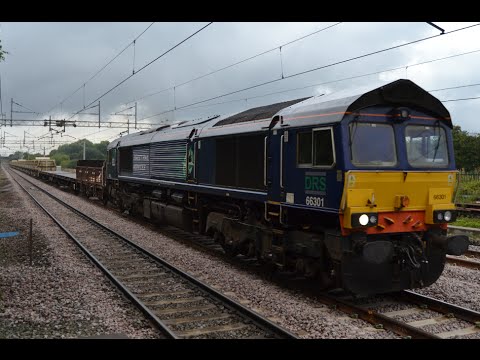 #387: DRS Class 66301 passes Acton Bridge (01/08/14)