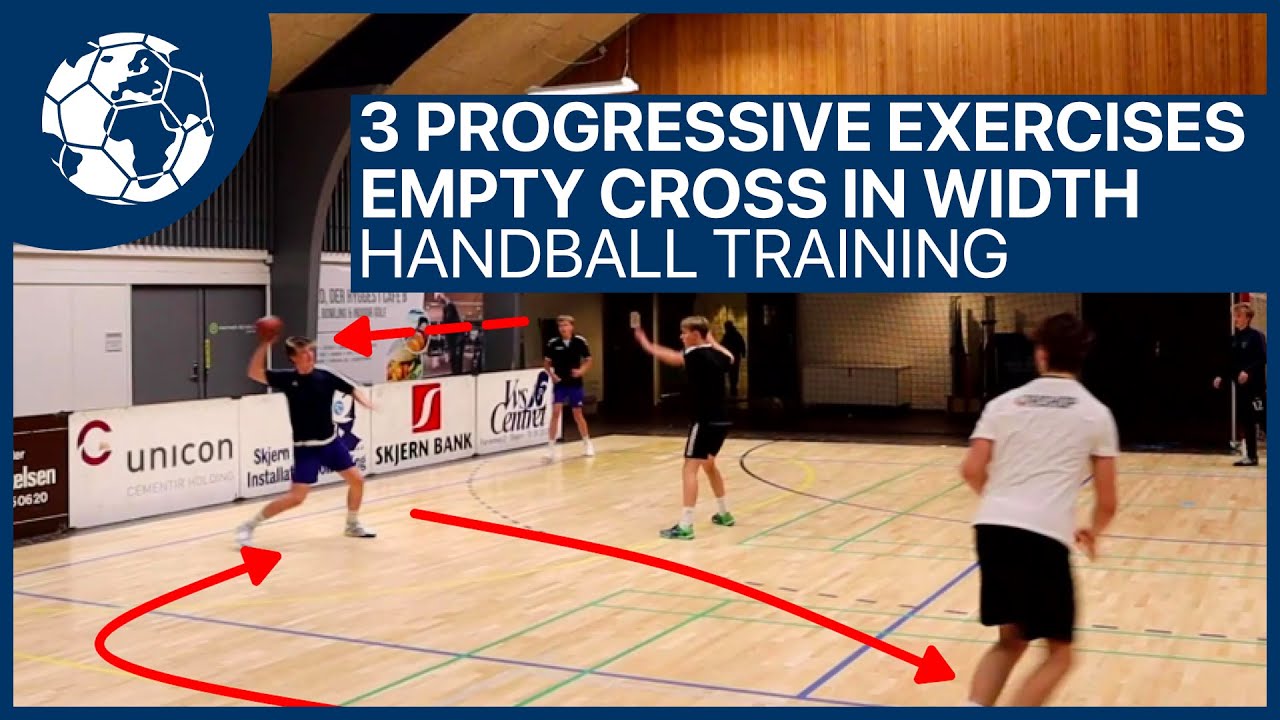Empty Cross in Width - 3 Exercises In Series - Handballtraining Siglev Skjern | Handball inspires