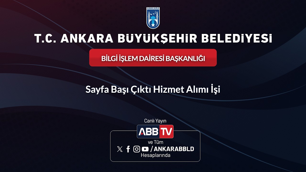 BİLGİ İSLEM DAiRESI BAŞKANLIĞI Sayfa Başı Çıktı Hizmet Alımı işi