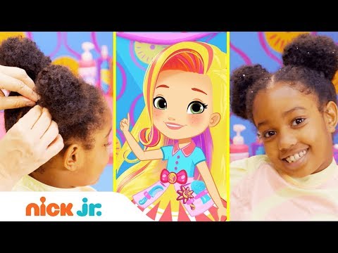 How to Make Teddy Bear Buns 🐻 Style Files Hair Tutorial | Sunny Day | Nick Jr.