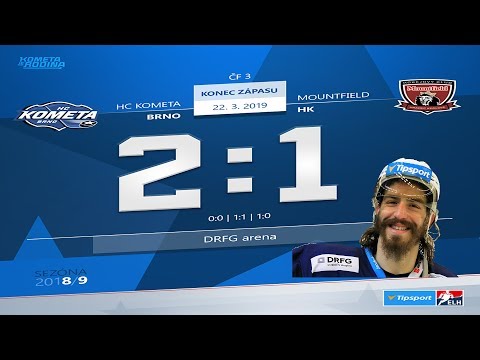 Čtvrtfinále play-off hokejové extraligy - 3. zápas: HC Kometa Brno - Mountfield Hradec Králové