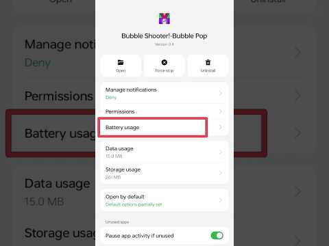 Battery Usage of Apps on Oppo Phones ⚡ | Stop Background Apps #shorts
