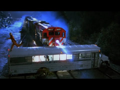 Wrongfully Accused - Bus Crash / Train Chase Scene (1080p)
