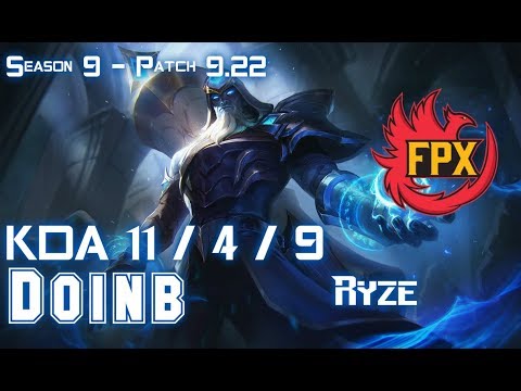 FPX Doinb RYZE vs AKALI Mid - Patch 9.22 EUW Ranked