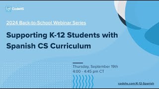 Supporting K-12 Students with Spanish Computer Science Curriculum thumbnail