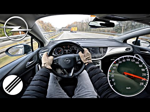 OPEL ASTRA K 1.2 TURBO TOP SPEED DRIVE ON GERMAN AUTOBAHN 🏎