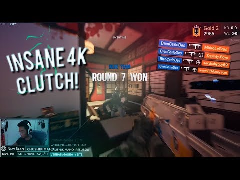 Insane 1V4 Bandit Clutch! | Insane Mute Ace Clutch! - Siege Stream Highlights #169