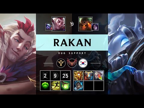 Rakan Support vs Nautilus - KR Grandmaster Patch 25.17