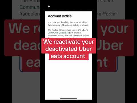 We reactivate your deactivated Uber eats account #dennistech12 #ubereats #uber #driver #usa #canada