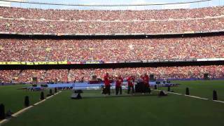 Actuación de DELAHOJA en el Camp Nou (Fiesta celebración Champion League)