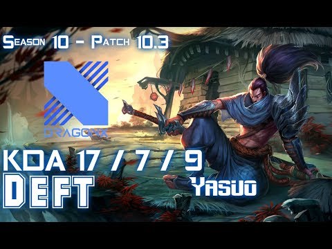 DRX Deft YASUO vs TRISTANA ADC - Patch 10.4 KR Ranked