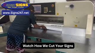 How We Cut Yard Signs