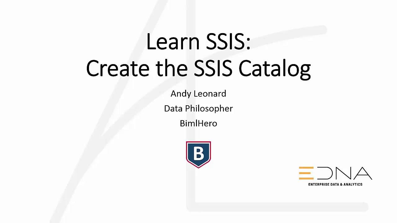 Create an SSIS Catalog
