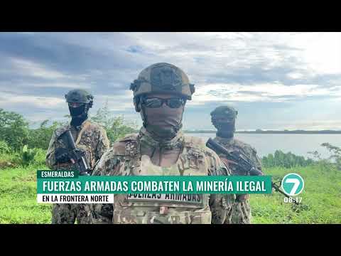 Intervienen contra la minería ilegal en San Lorenzo y Eloy Alfaro, cantones de Esmeraldas