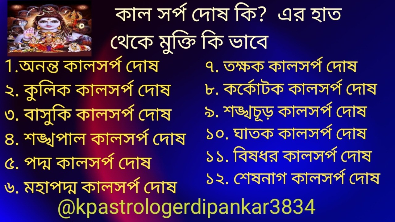 #১২ প্রকার কালসর্প দোষ: লক্ষণ ও মুক্তির আসল উপায় ##kpastrologerdipankar3834 #shorts #youtubeshorts