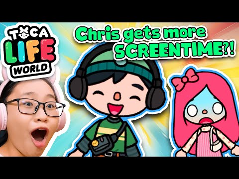 Toca Life World - Cherry Helps Chris get more SCREEN TIME!!!
