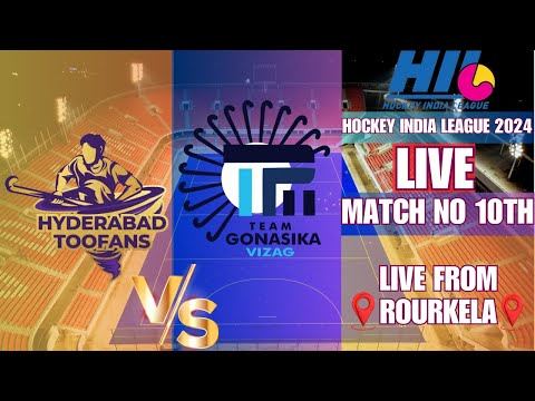 LIVE HOCKEY INDIA LEAGUE 2024 || LIVE HIL MATCH NO 10TH VHYDERABAD TOOFANS VS TEAM GONASIKA VIZAG ||