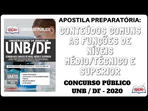 Apostila Diversos Cargos - Concurso Fundação Universidade de Brasília - UNB / DF - 2020