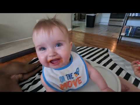 Ellie Eating Some Sweet Potatoes