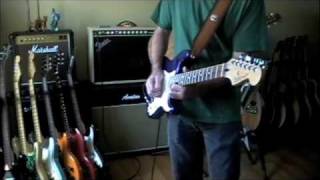 Video thumbnail for Perfectly Set-Up 2000 MIM Fender Electron Blue Standard Strat Survives Whammy Bar Abuse Demo by Songs of Hope at 432Hz