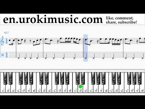 How to Play Piano (right hand) Clean Bandit - Rockabye ft Sean Paul Anne-Marie Tabs Part#2 um-i352