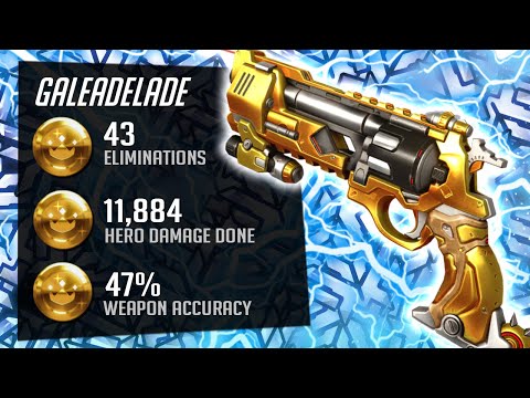 Gale Top 162 DPS Main - McCree! 43 elims! POTG! [ Overwatch Season 28 Top 500 ]