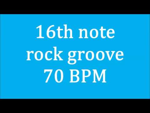 Drum Loop for Practice 16th note rock groove 70 bpm