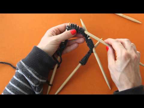 IckeMade - Maschen verteilen und das Nadelspiel mit einer rechten Masche zur Runde schließen