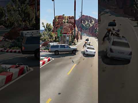 Realistic Highway Car Crashes #64