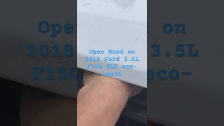 How to Open the Hood on a Ford F150 XLT 3.5 L V6 2018: Simple Hood Basic Opening Operation Tip