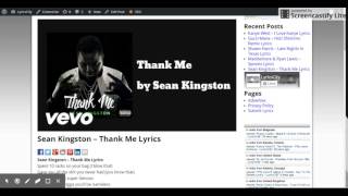Sean Kingston – Thank Me Lyrics