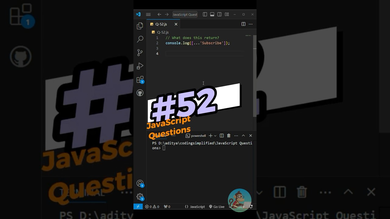 Q52 : JavaScript Questions Series #coding #webdevelopment #codingsimplifiedspace #javascripttutorial