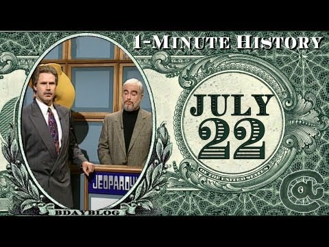 ★1-Minute History | JULY 22 | Alex Trebek, David Spade, Danny Glover★