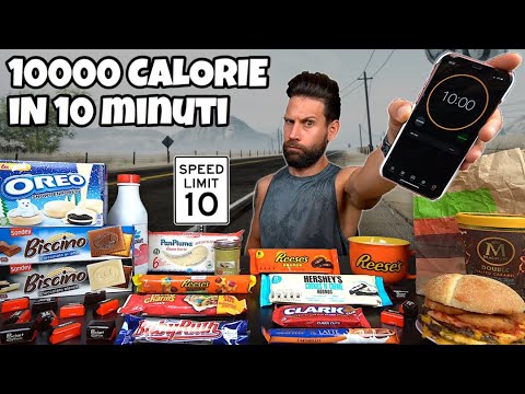 10000 CALORIES CHALLENGE in 10 MINUTI - MAN VS FOOD