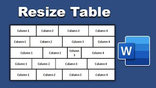 how to resize table column width in word without affecting other cells