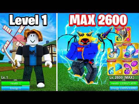 Noob to Max Level using Every NEW UPDATE Fruits