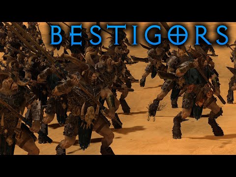 Khazrak one Eye - Beastmen army composition / doomstack - Bestigors doomstack.