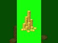 🆓 Free Green Screen 🟢 Chroma key 🪙 MONEY COIN STACK GROW  Effect Animation ❌ #chromakey #greenscreen