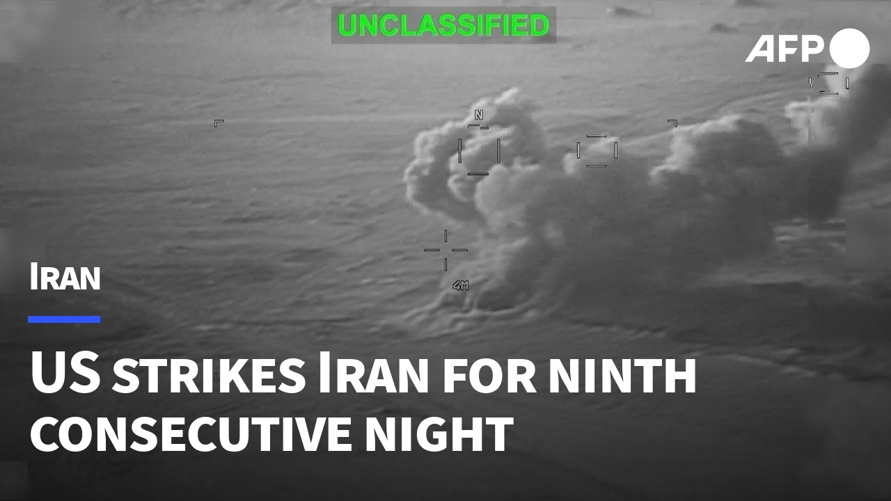 Video | US army footage shows ninth consecutive night of strikes on Iran | AFP