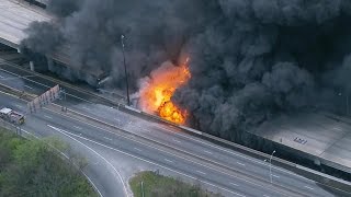 Massive fire causes major Atlanta interstate to collapse