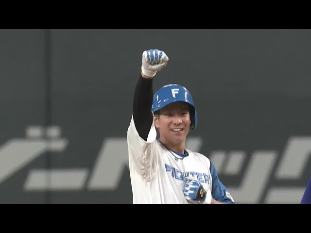 【1回裏】首位打者の力!! ファイターズ・松本剛 レフトへの2点タイムリーヒットで先制!! 2022年6月11日 北海道日本ハムファイターズ 対 中日ドラゴンズ