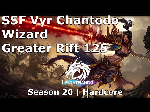 [Diablo 3] SSF Hardcore Wizard | Vyr Chantodo | GR 125 Season 20