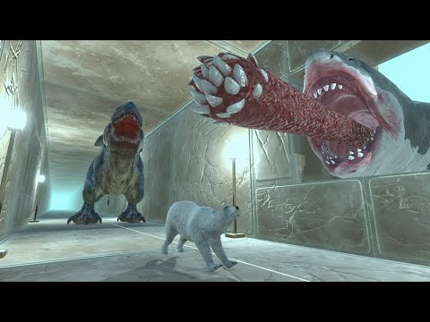 Tunnel of Nightmares Challenge | Escape from Mutant Sharks - Animal Revolt Battle Simulator