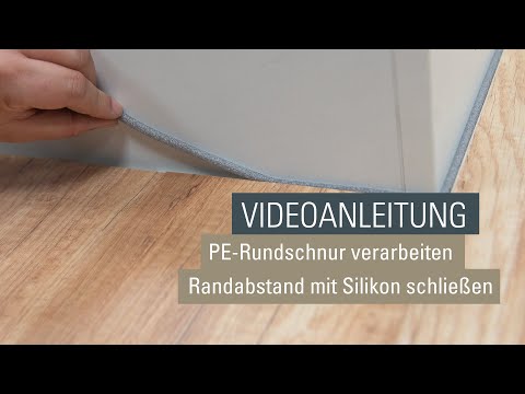 Randabstand mit einer PE Rundschnur und Silikon versiegeln