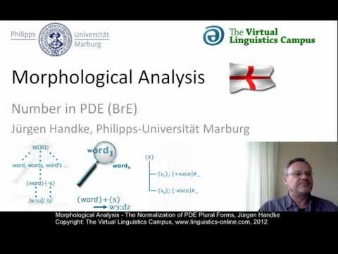 MOR106 - Morphological Analysis (PDE)